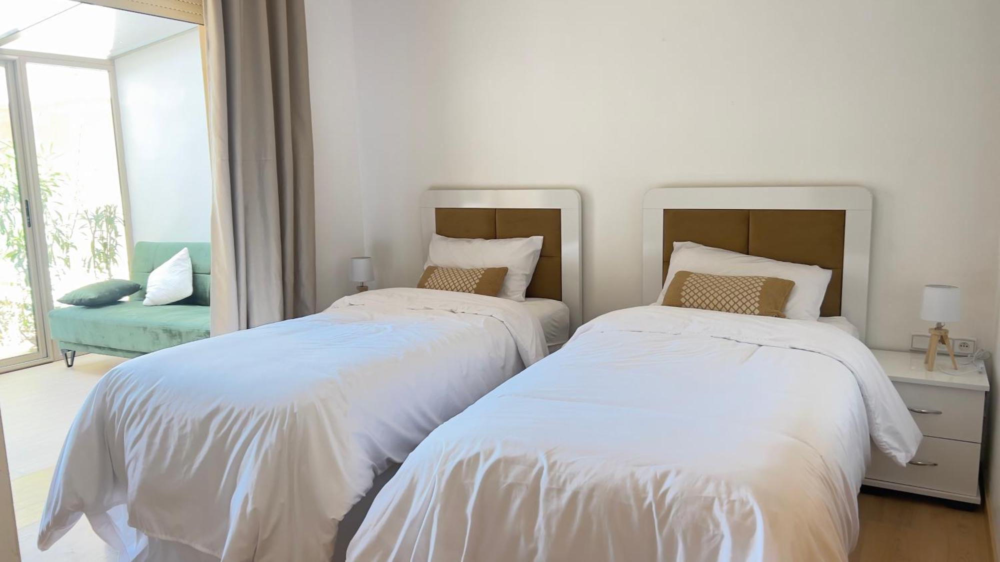 Appartement De Luxe Avec Jardin Vue Sur La Piscine Golf Securise 24H Sur 24 A 5 Minutes De L Aeroport Marrakesh Exterior foto